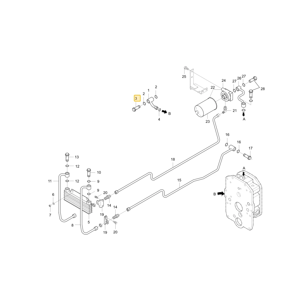 Śruba złącza KIOTI T2360-37081