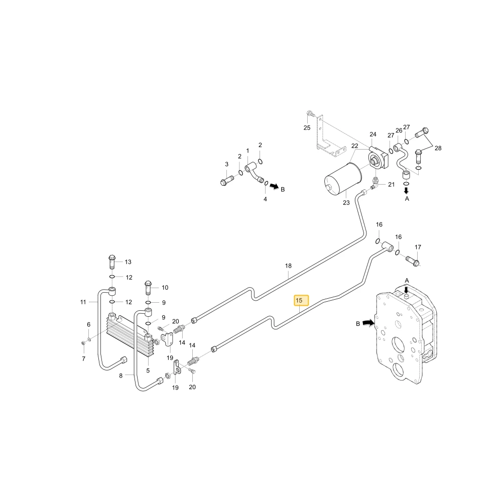 Rura chłodzenia 3 KIOTI T2360-37135