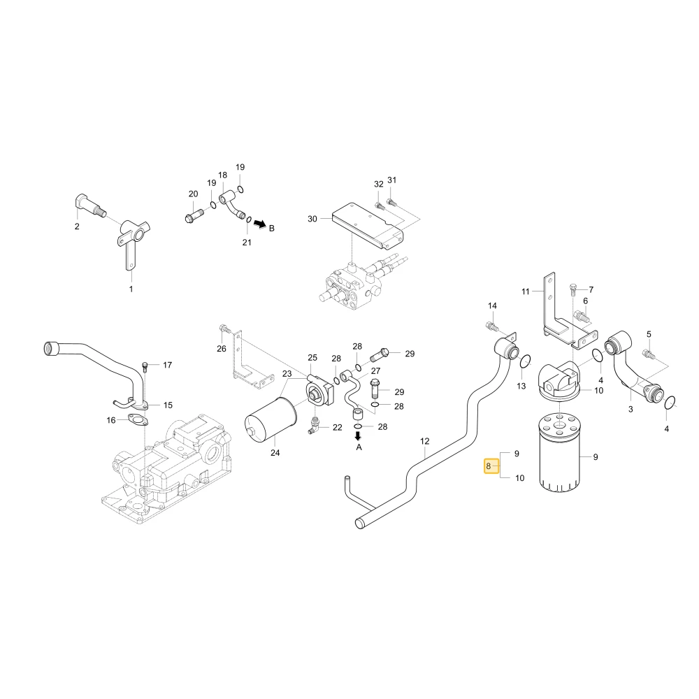 Filtr hydrauliczny KIOTI T2360-38113