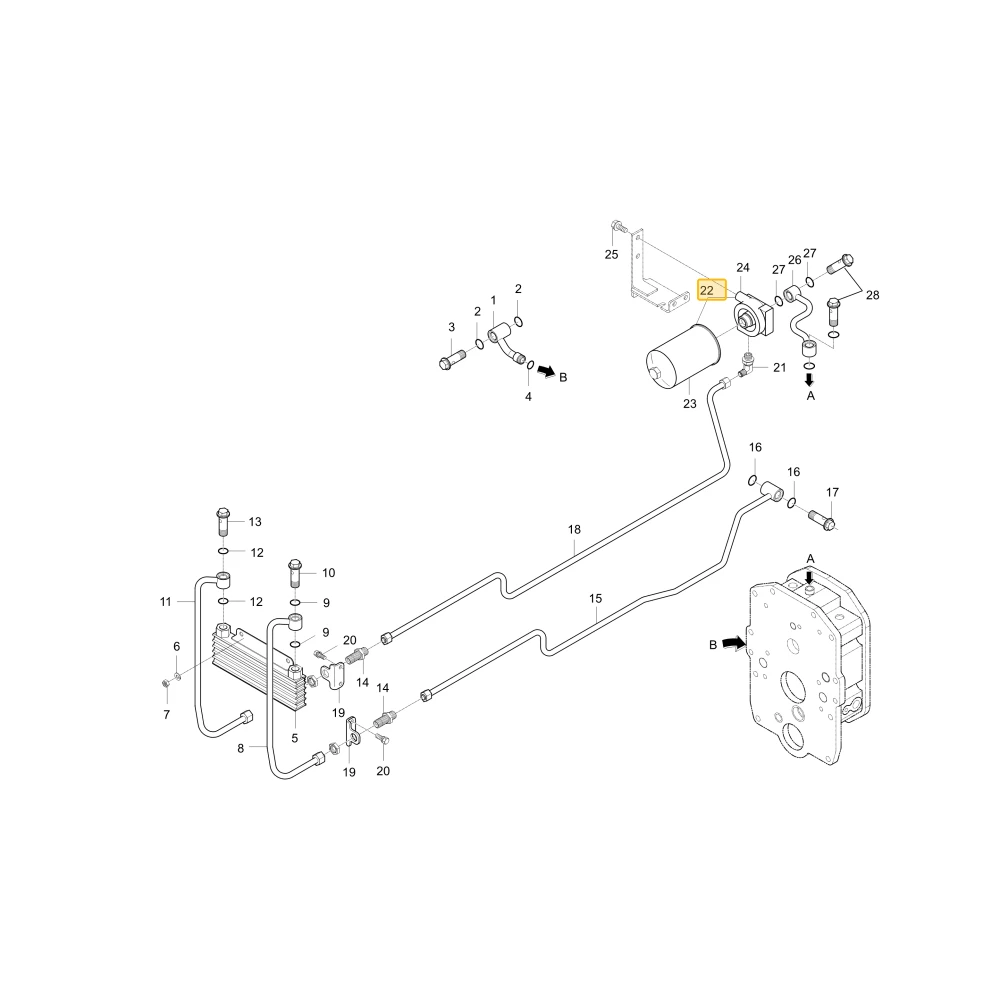 Filtr hydrauliczny KIOTI T2360-38122