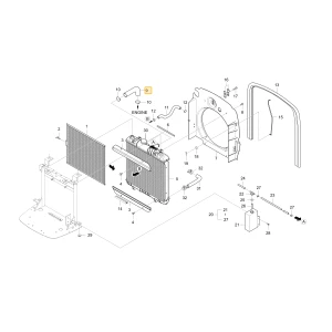 Górny wąż chłodzenia wody KIOTI T2380-13571