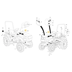 Naklejka modelu KIOTI T2380-58521