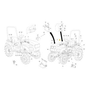 Naklejka lewej marki KIOTI T2385-58111