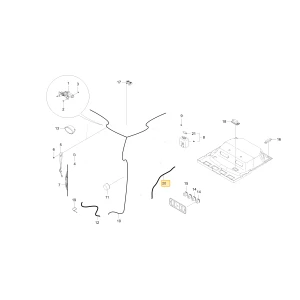Wiązka przewodów lampy łączącej kierunku KIOTI T2391-69361