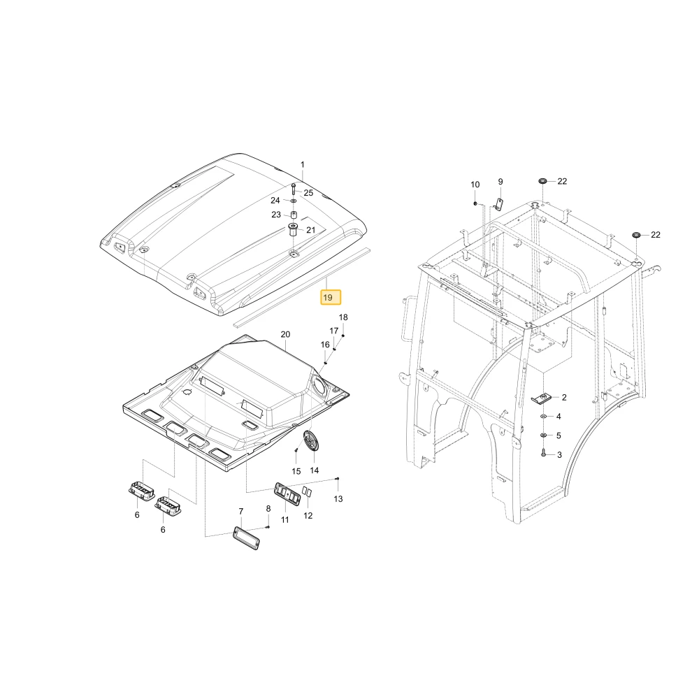 Uszczelka gumowa dachu KIOTI T2391-82131