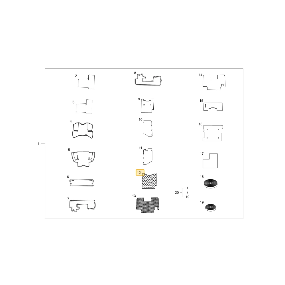Środkowa podkładka izolacji Dash Board KIOTI T2391-94122