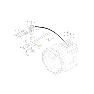 Widełki głównej zmiany biegów 1, 2 KIOTI T2440-23513