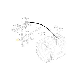 Widełki głównej zmiany biegów 3, 4 KIOTI T2440-23523