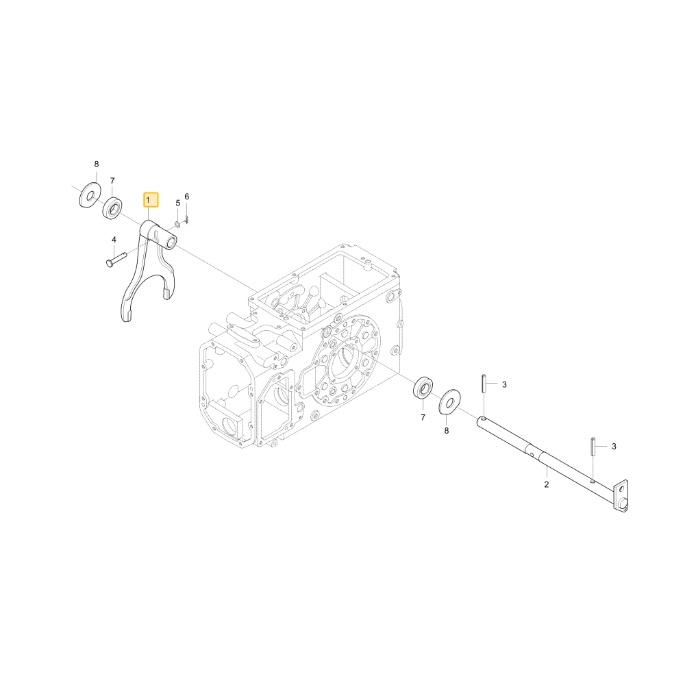 Widełki blokady mechanizmu różnicowego KIOTI T2440-26632