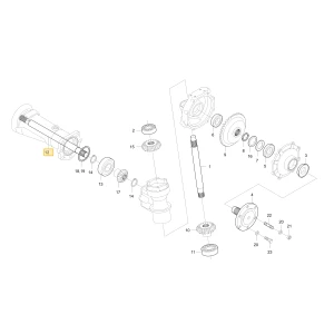 Wał koła zębatego mechanizmu różnicowego KIOTI T2440-43811
