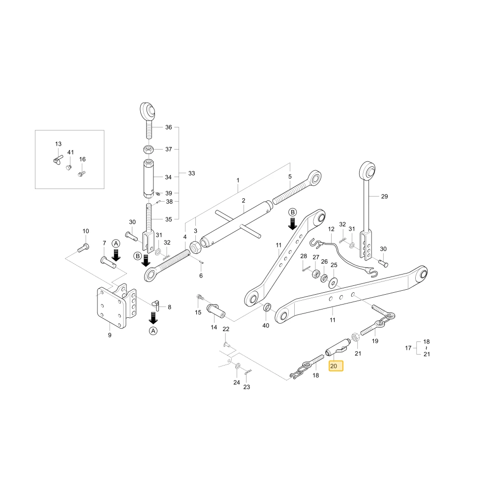 Ściągacz górnego łącznika KIOTI T2445-22842