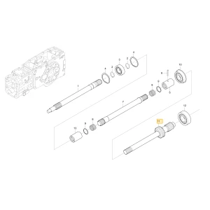 Wał koła zębatego 12 16 KIOTI T2445-25212