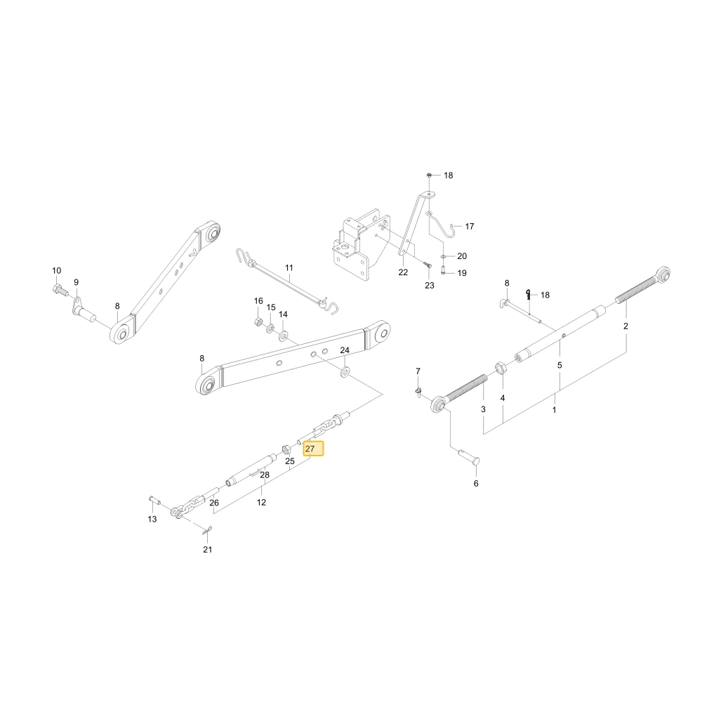 Tylny łańcuch kontrolny KIOTI T2540-71822