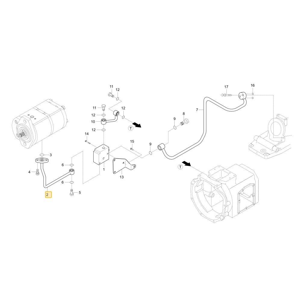 Rurka hydrauliczna KIOTI T2546-38211BB