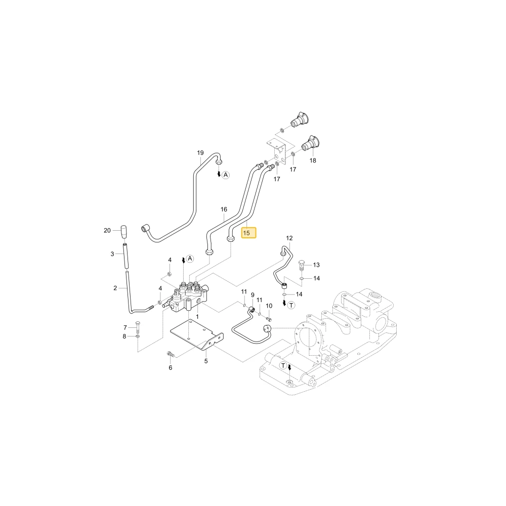 Rurka hydrauliczna A KIOTI T2546-90101