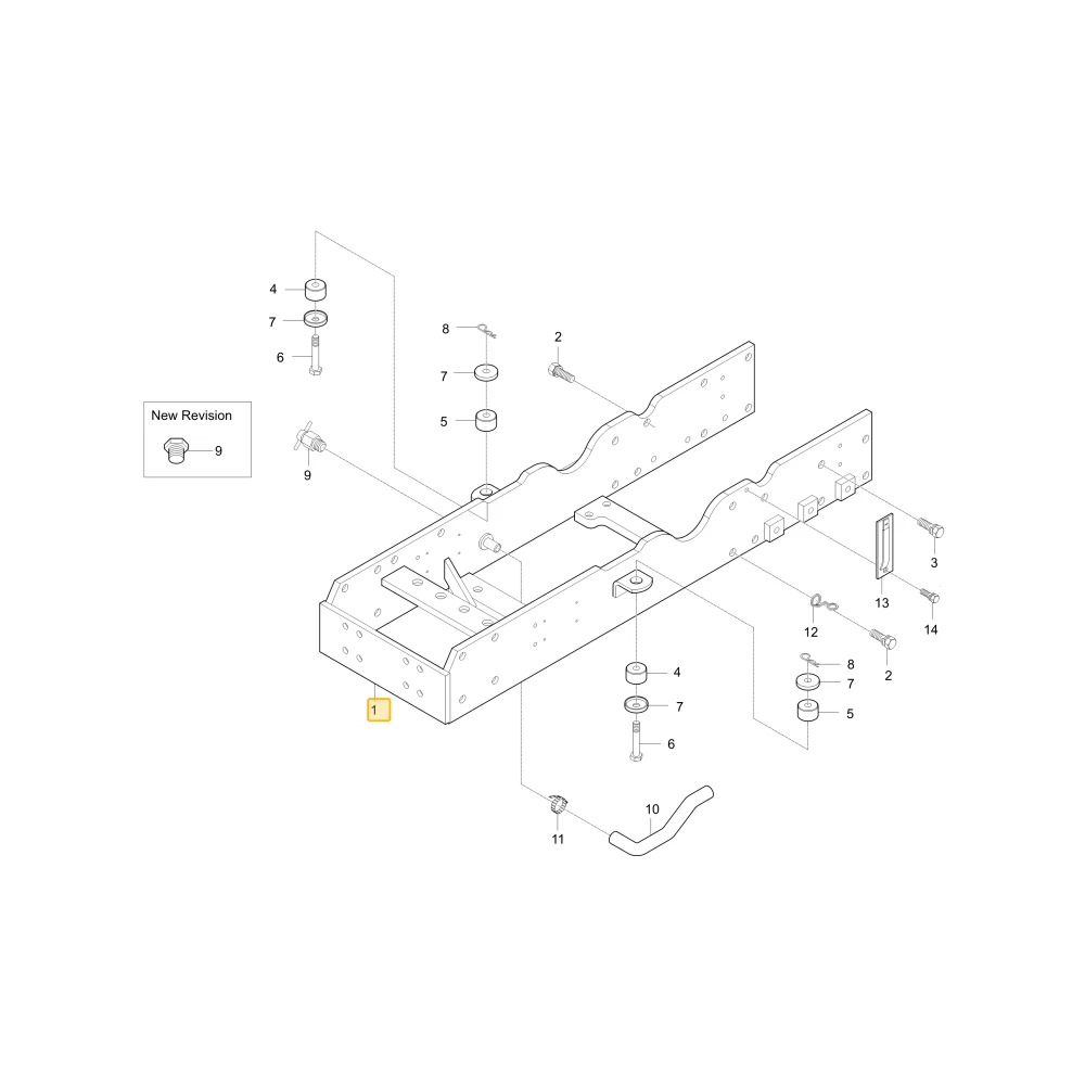 Rama przedniej osi KIOTI T2547-44713