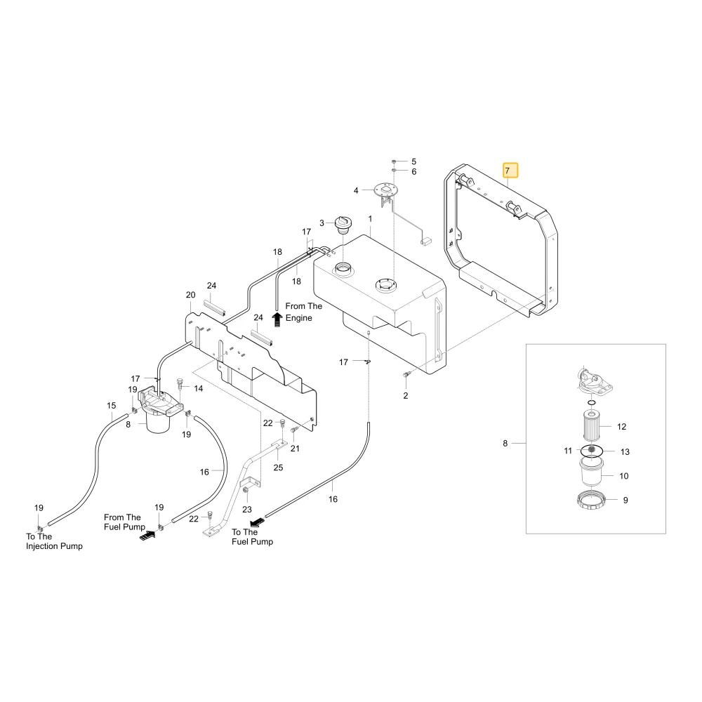 Podpora Fueltank KIOTI T2548-81121