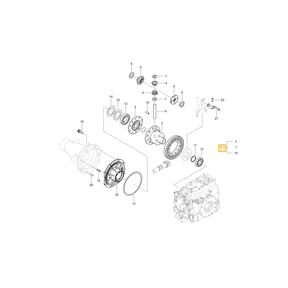 Tylne urządzenie mechanizmu różnicowego KIOTI T2555-27101