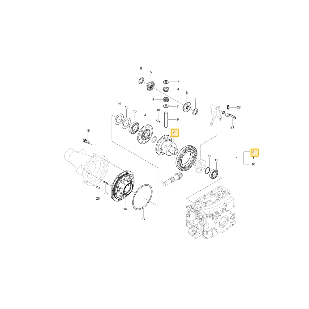 Obudowa mechanizmu różnicowego KIOTI T2555-27211