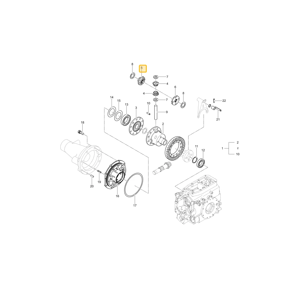 Koło zębate prawego mechanizmu różnicowego bocznego KIOTI T2555-27281