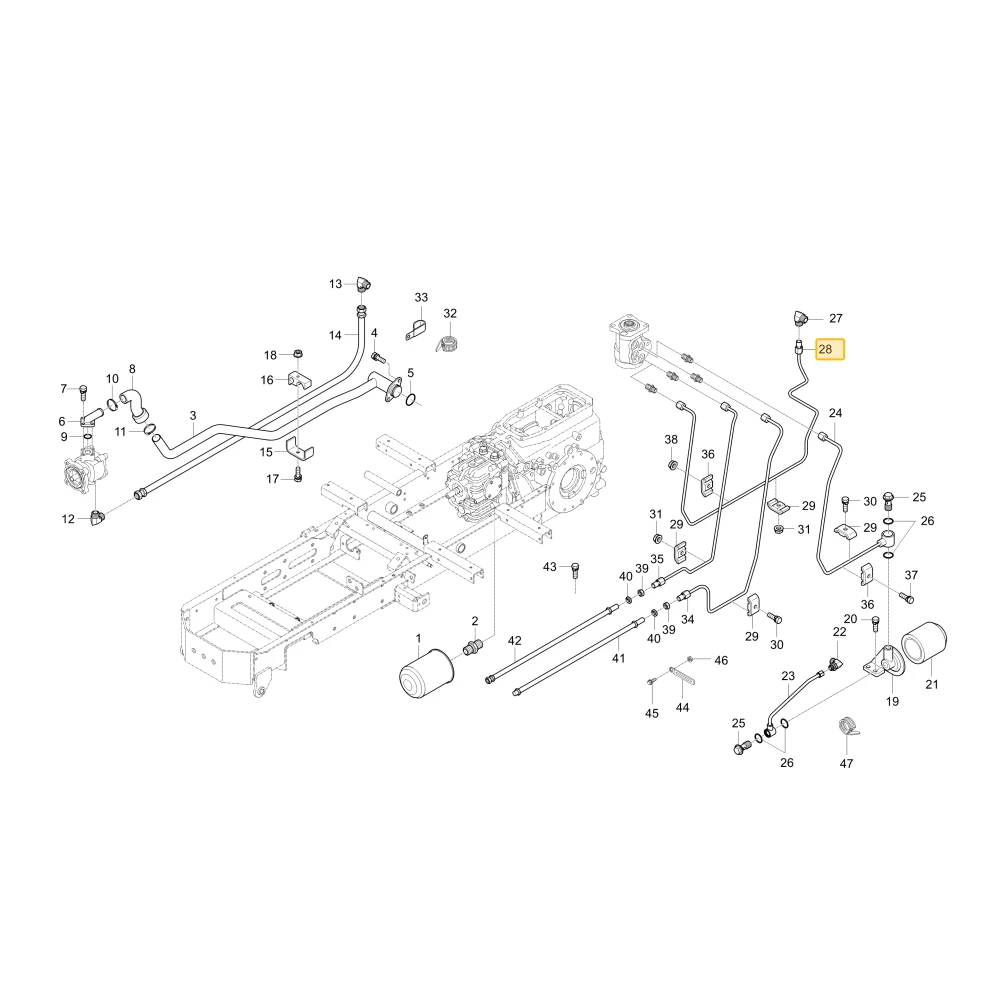 Rurka hydrauliczna P KIOTI T2555-36011