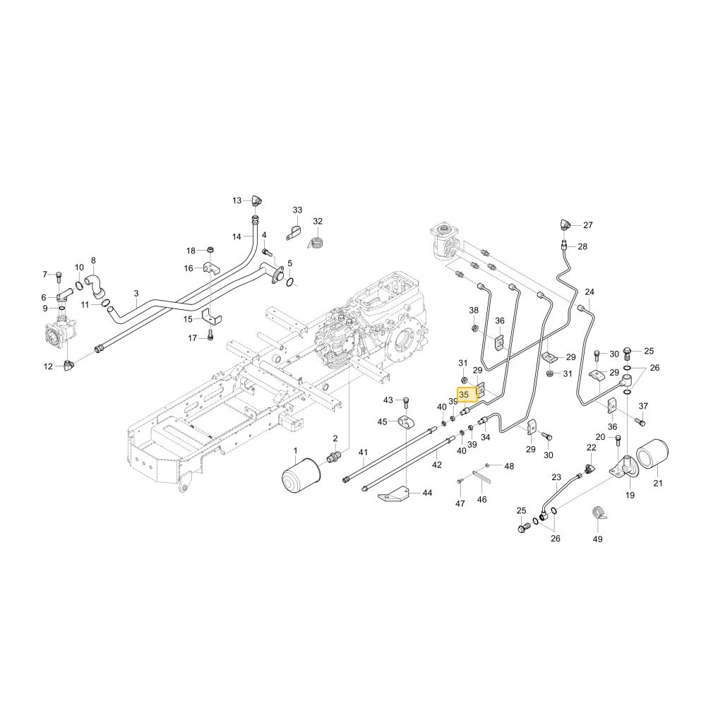 Rurka hydrauliczna R KIOTI T2555-36032