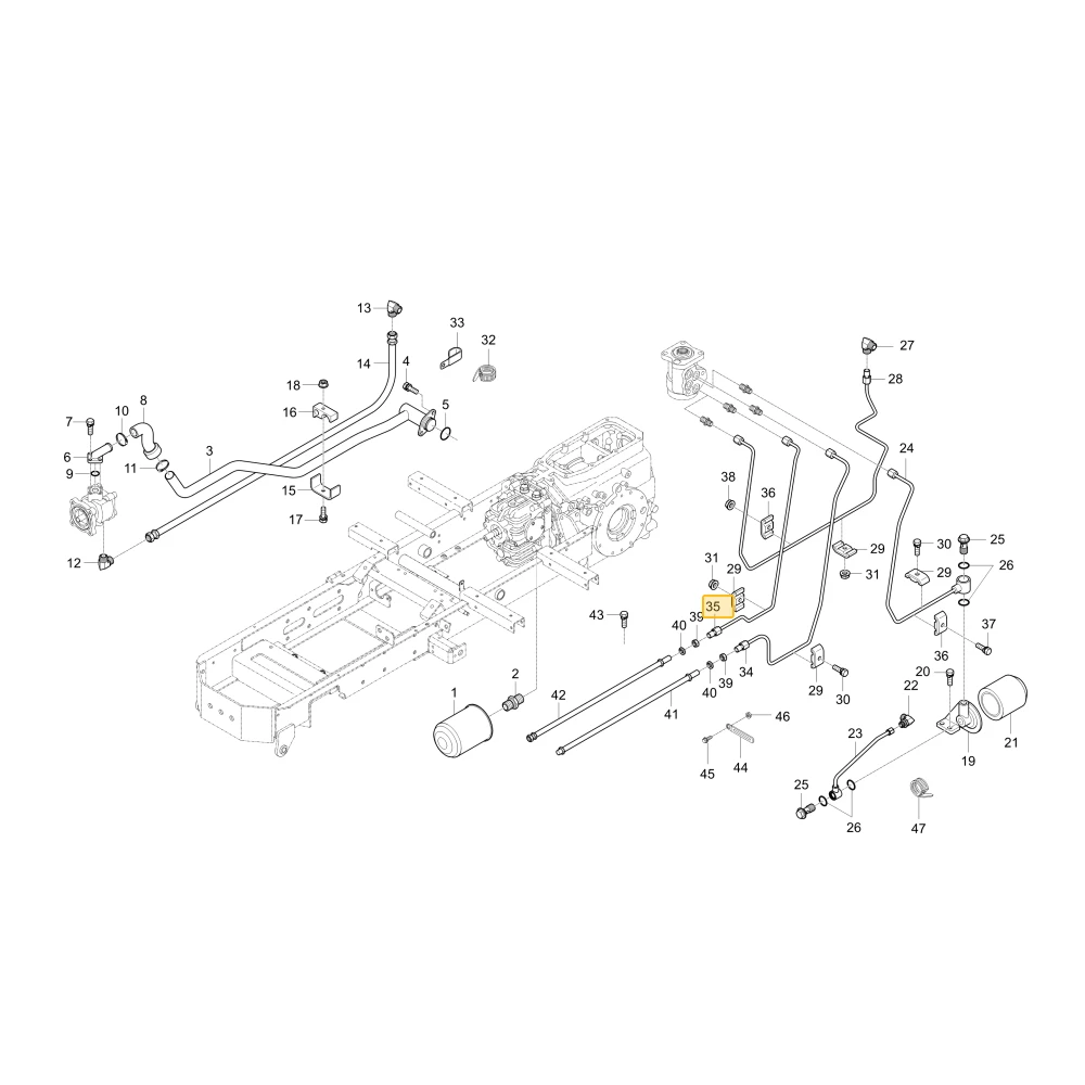 Rurka hydrauliczna R KIOTI T2555-36033