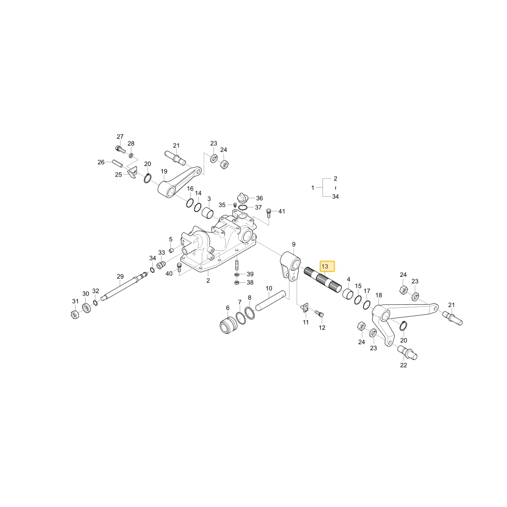 Wał ramienia hydraulicznego KIOTI T2555-37121