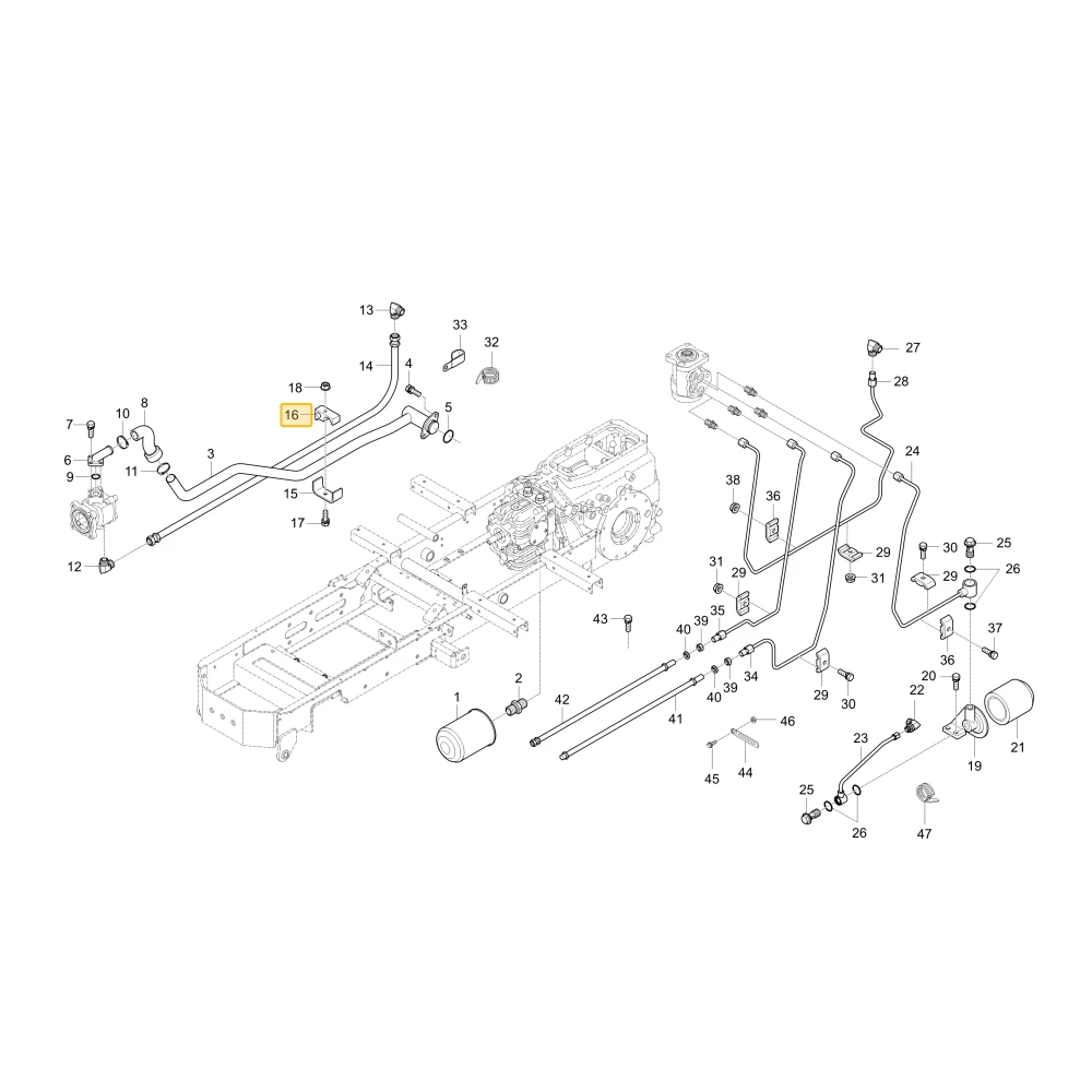 Uchwyt rurki KIOTI T2555-38212