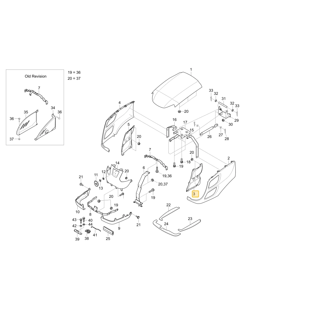 Lewy grill boczny KIOTI T2555-50561