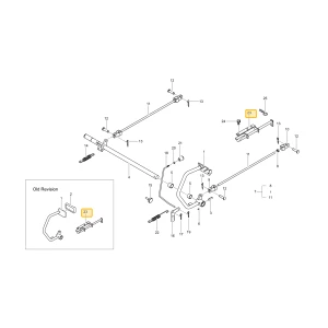 Pedał blokady mechanizmu różnicowego KIOTI T2555-65023