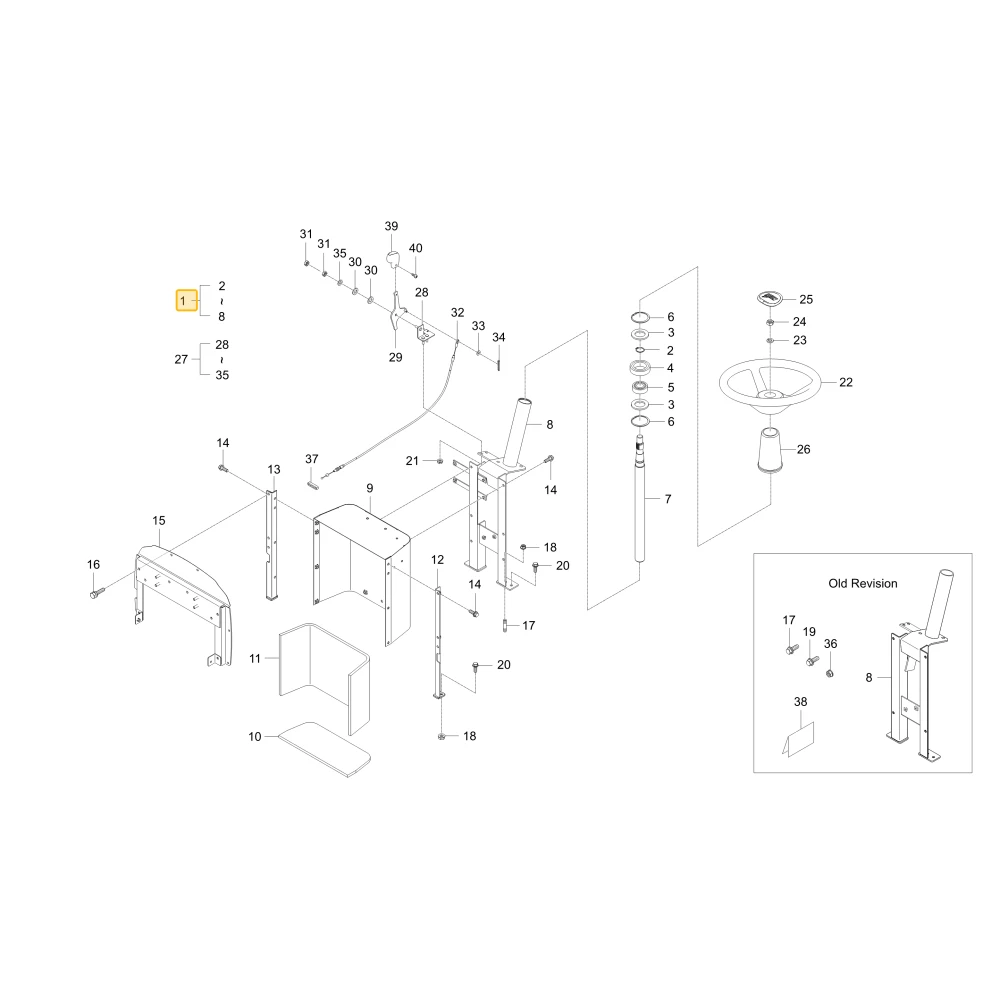 Kolumna kierownicza KIOTI T2555-66013