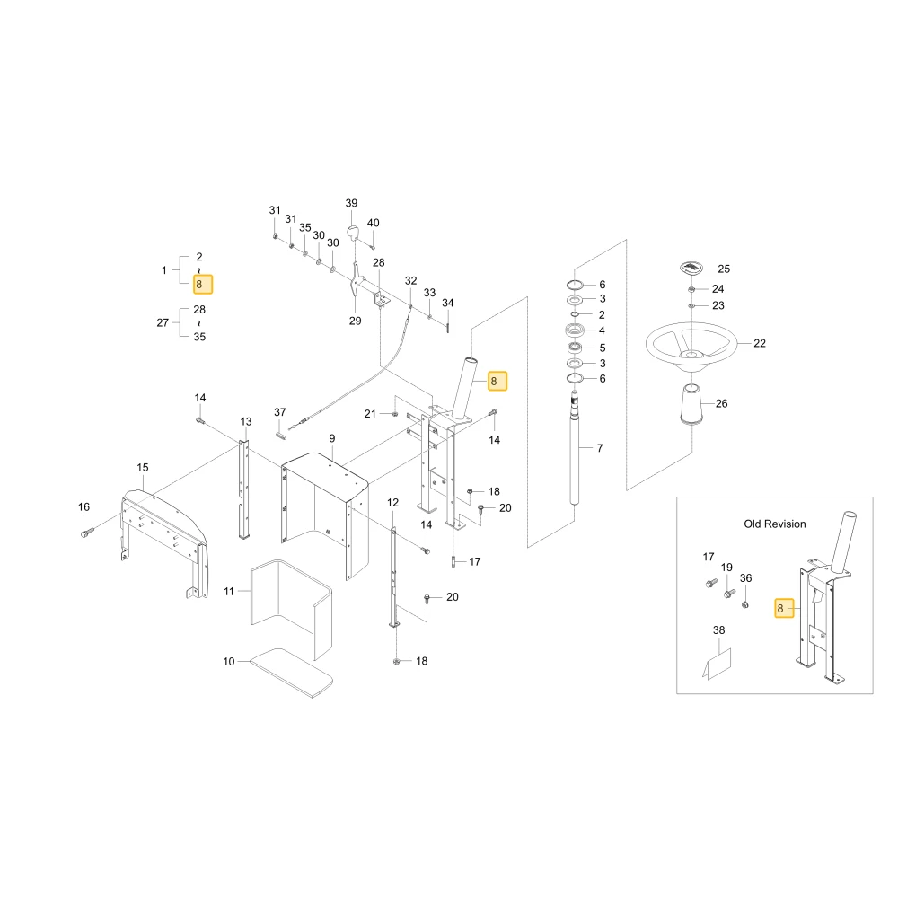 Kolumna kierownicza KIOTI T2555-66022