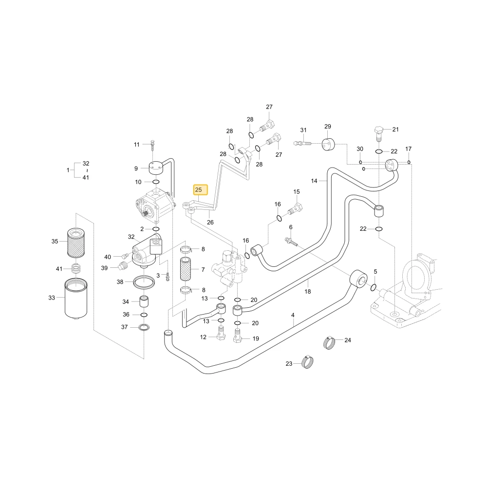 Rurka hydrauliczna KIOTI T2567-45203