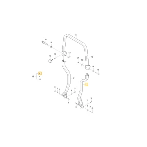 Lewa podpora ROPS KIOTI T2567-48022