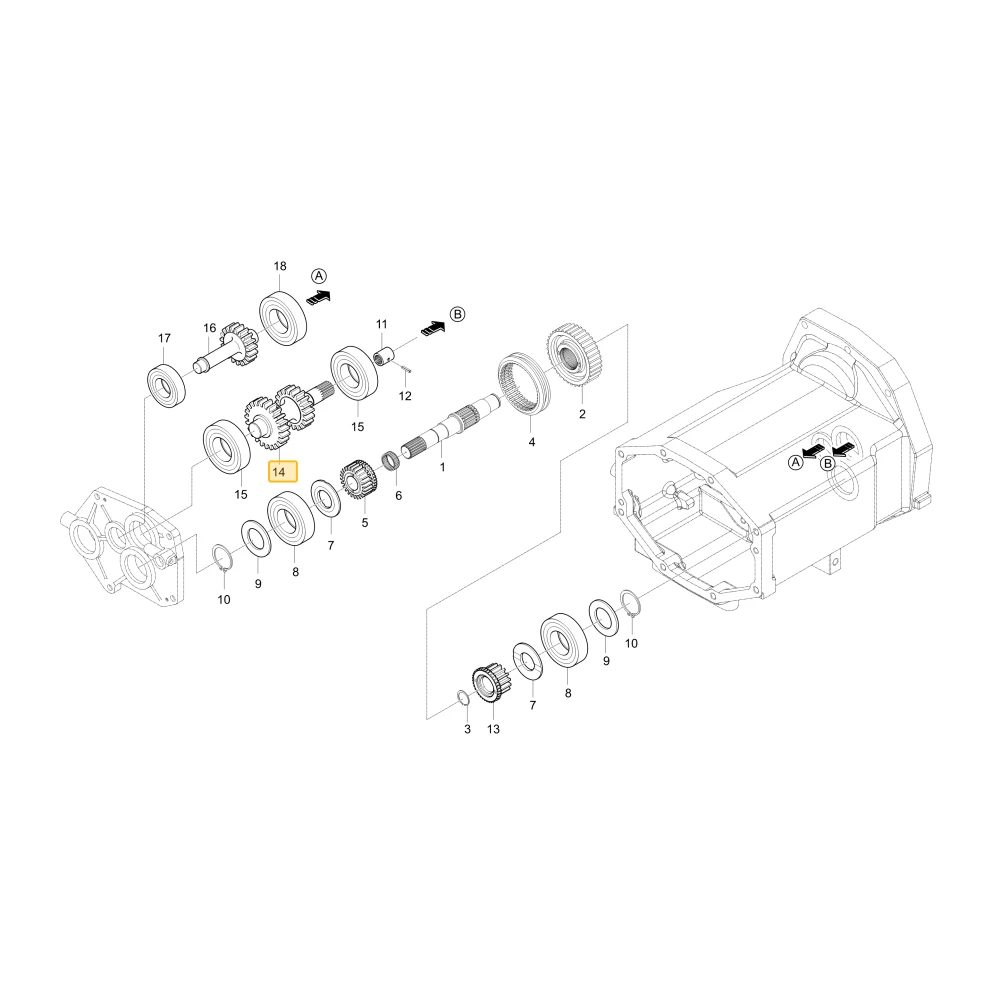 Koło zębate 23 21 KIOTI T2610-22644