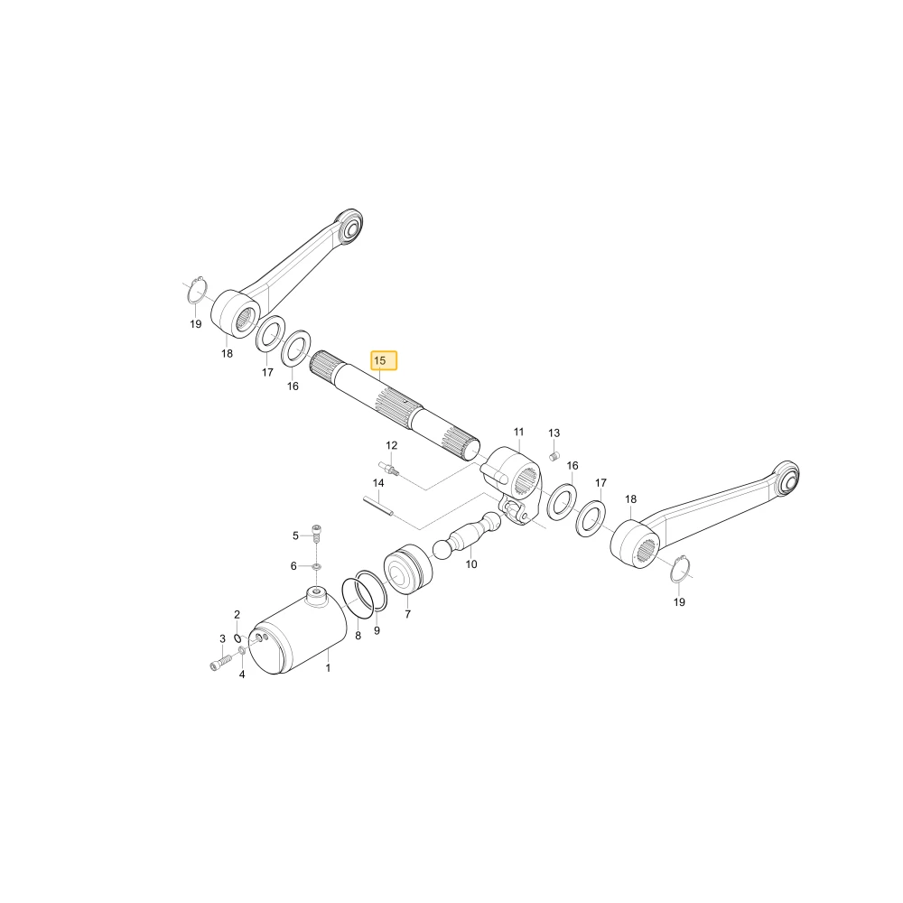 Wał ramienia hydraulicznego KIOTI T2610-37434