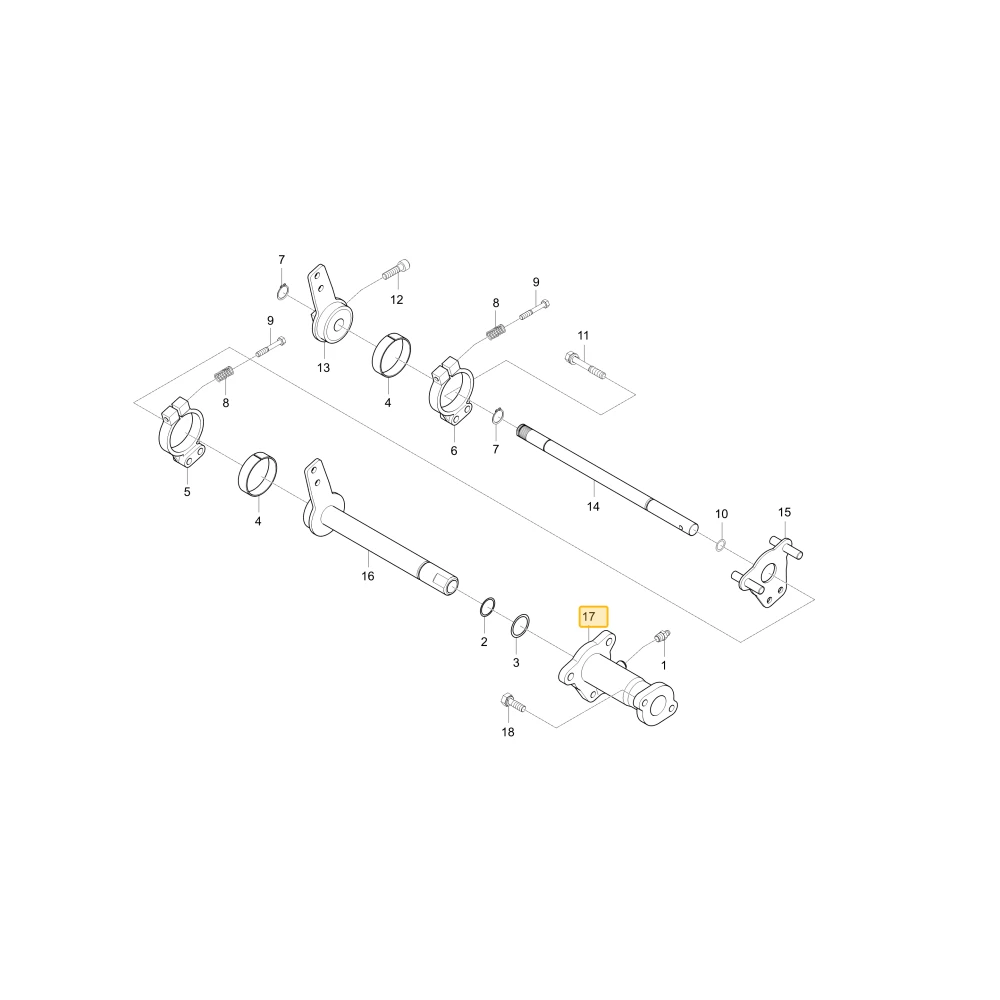 Podpora dźwigni hydraulicznej KIOTI T2610-39302