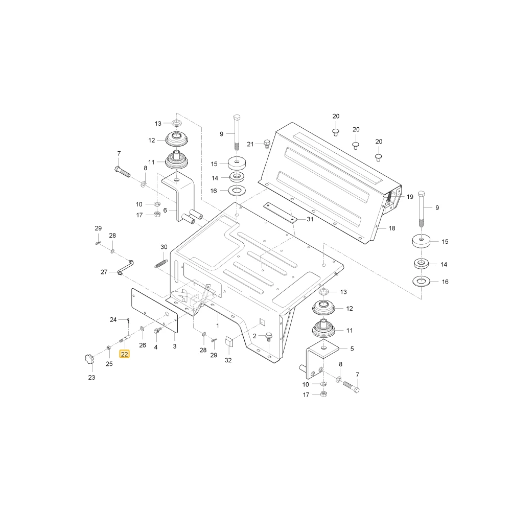 Drążek hydrauliczny sterujący KIOTI T2610-39871