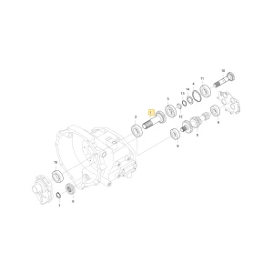 Wał koła zębatego 25 KIOTI T2615-21512