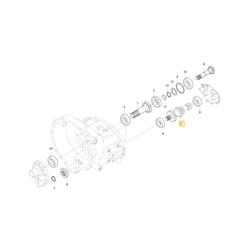 Wał koła zębatego KIOTI T2615-21534