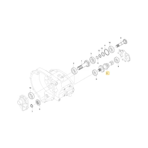 Wał koła zębatego KIOTI T2615-21534