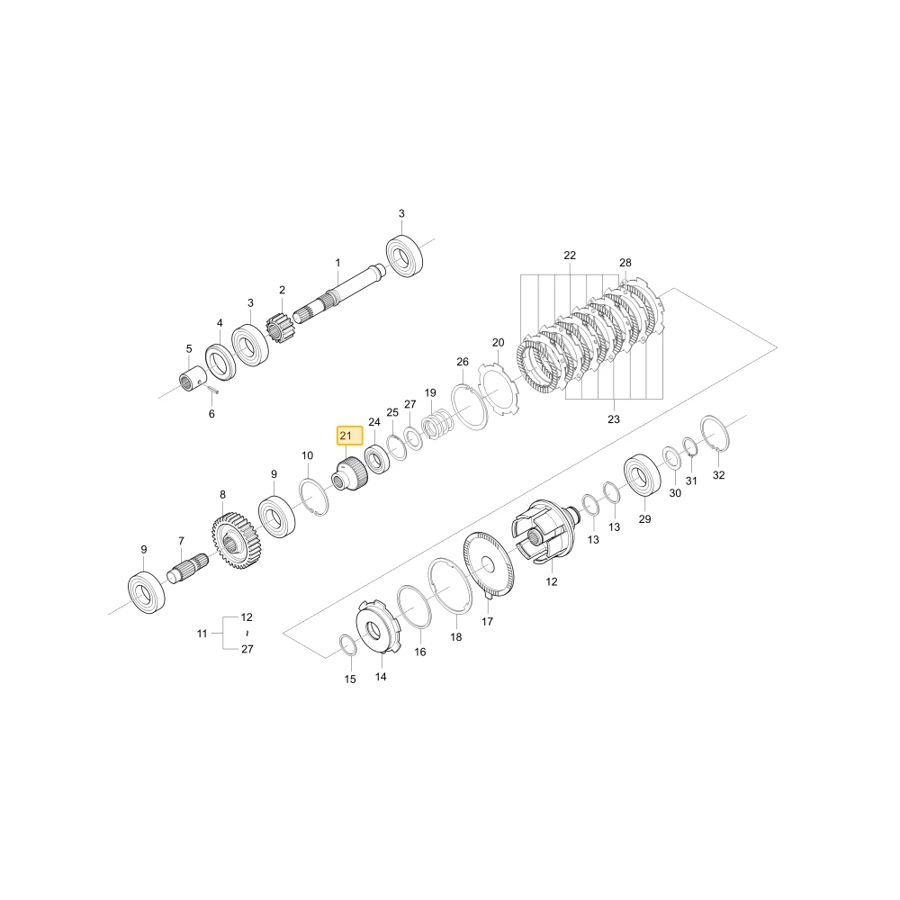 Piasta wielowypustu KIOTI T2615-25762