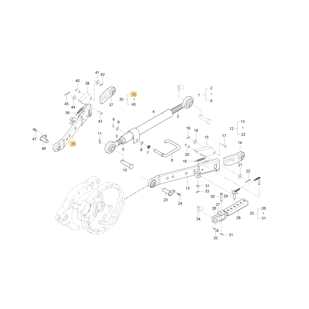 Korpus dolnego łącznika KIOTI T2615-94123