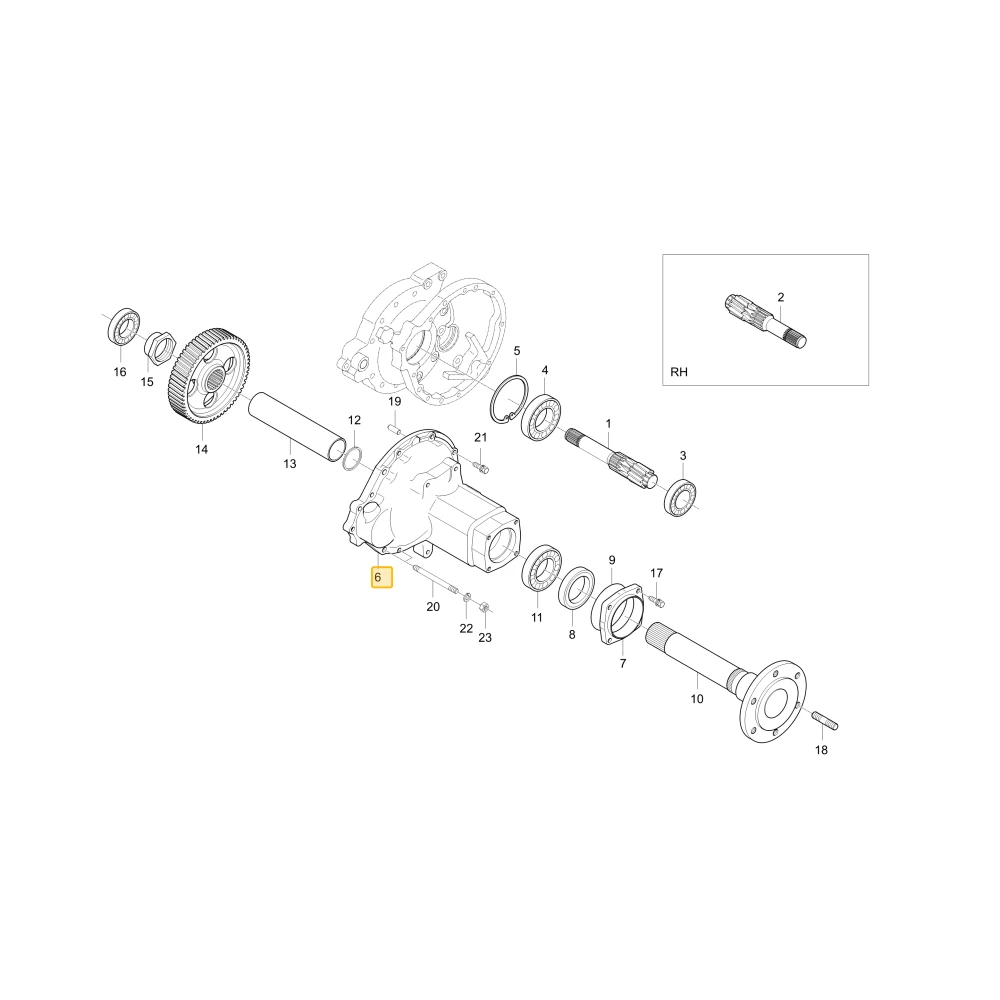 Obudowa tylnej osi KIOTI T2620-27315