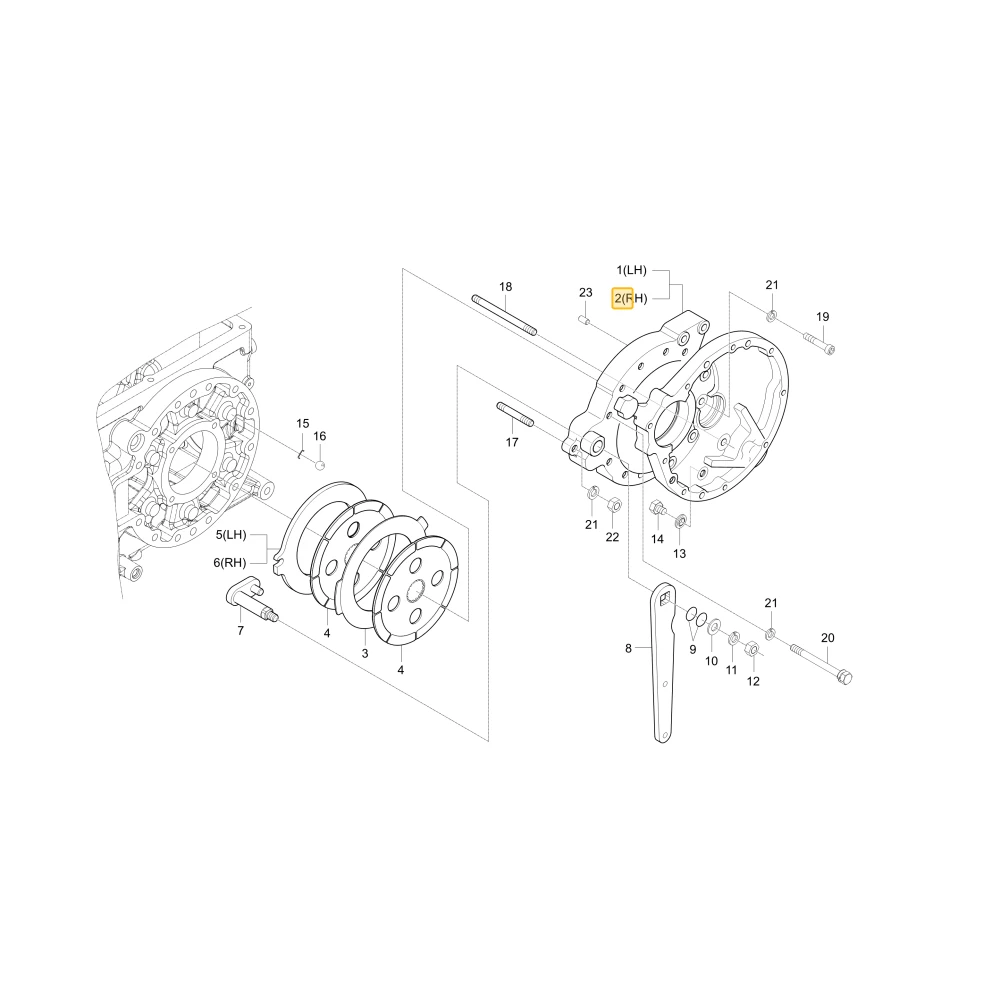 Obudowa prawego hamulca KIOTI T2620-28154