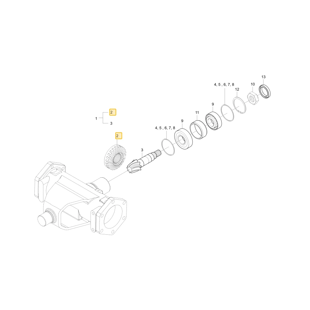 Koło zębate spiralne stożkowe 23 KIOTI T2630-42313