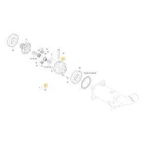 Obudowa przednego mechanizmu różnicowego KIOTI T2630-43121
