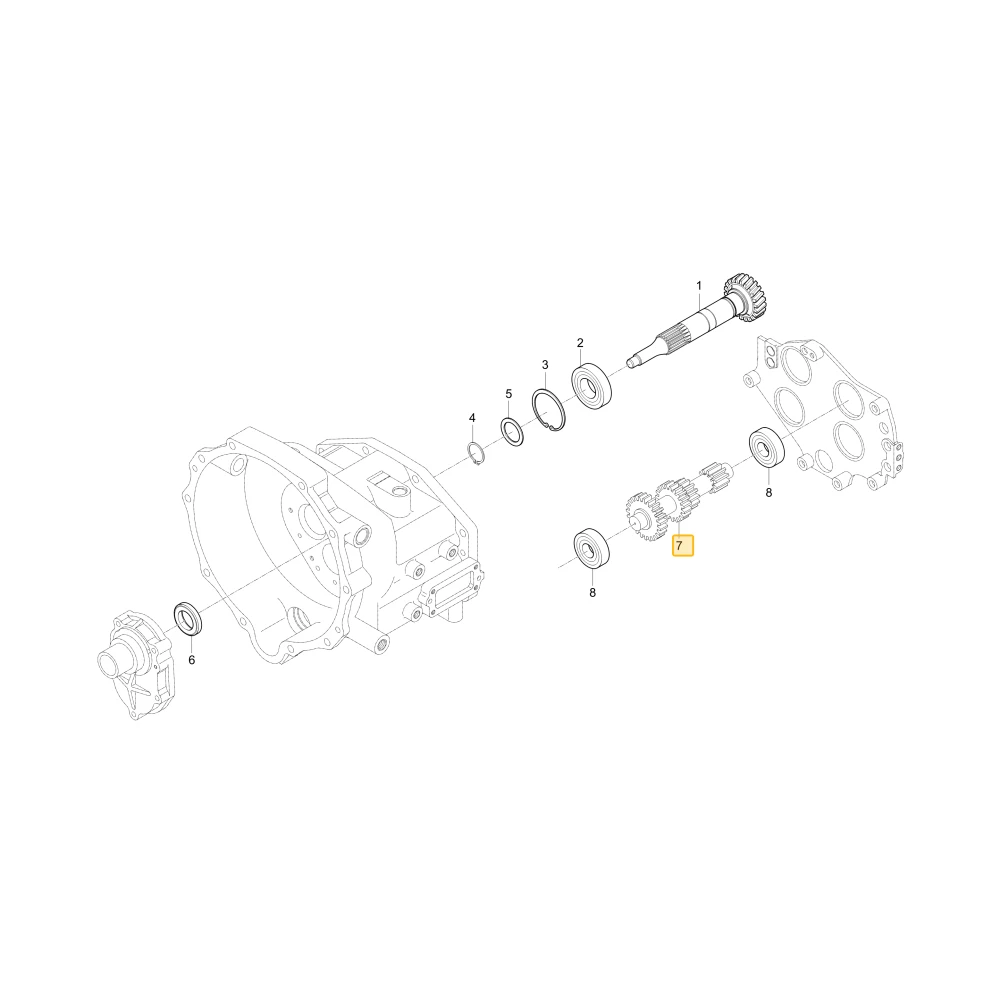 Wał koła zębatego KIOTI T2660-21531