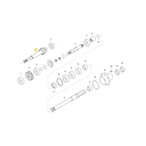Wał koła zębatego WOM 15 KIOTI T2660-25251